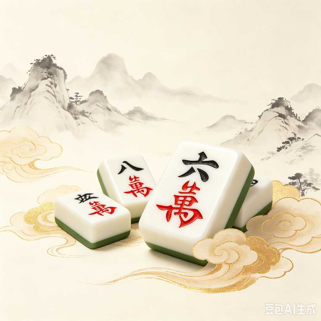 blue mahjong tiles